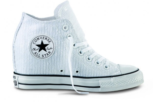 converse bianche con zeppa juventus