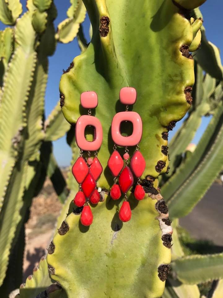 New coral earrings SS17