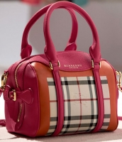 Burberry bauletto check rosso