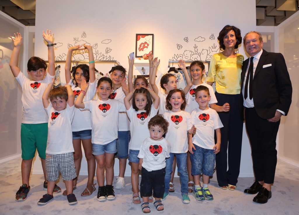  Firenze PITTI BIMBO ERMANNO SCERVINO. Nella foto con Agnese Renzi. 