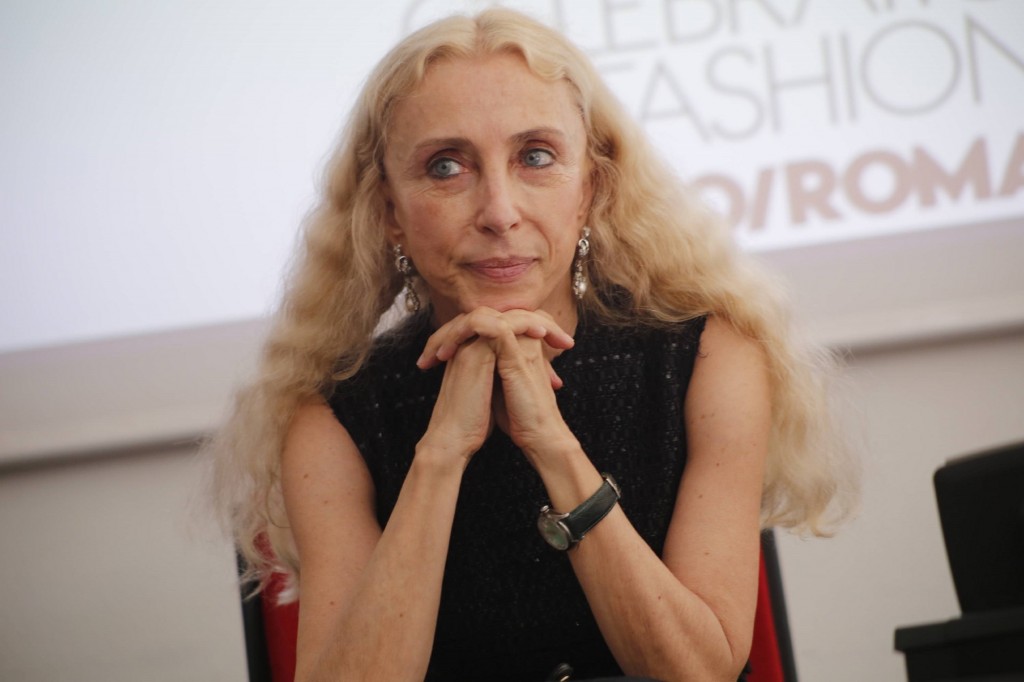 CONFERENZA STAMPA DI " VOGUE FASHION'S NIGHT OUT " A PALAZZO MORANDO IN VIA SANT'ANDREA. NELLA FOTO FRANCA SOZZANI (MASSIMO PROCOPIO, MILANO - 2014-07-16) p.s. la foto e' utilizzabile nel rispetto del contesto in cui e' stata scattata, e senza intento diffamatorio del decoro delle persone rappresentate